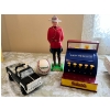 Image 1 : a vintage Tonka pressed steel toy truck, vintage plastic figurine of a Royal Canadian Mounted Police
