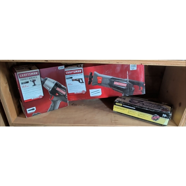 CRAFTSMAN Cordless 19.2v Power Tools Reciprocating Saw Impact Wrench & New Stanley Wrench Set