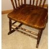 Image 5 : Vintage Carved Oak Rocking Chair with Cushions