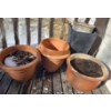 Image 1 : Group of Outdoor Terra Cotta Pots- Largest: 14" Diameter, 11 T
