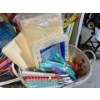 Image 8 : large collection of pillows, wedges, blankets, towels, hangers, and bathroom miscellaneous 