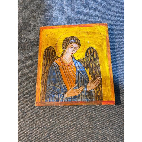 Religious Painting On Wooden Slab
