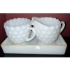 Image 5 : Anchor Hocking Milk Glass Collectibles - Hobnail & Bubble Pattern 