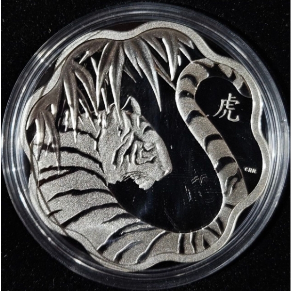 2010 $15 Lunar Lotus Year of the Tiger - 92.5% Sterling Silver Coin - #2