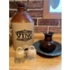 Image 1 : Vintage Pottery Lot Featuring Two Pottery Bells Ceramic Whiskey Barrel, Handmade Dish, Pottery Vase