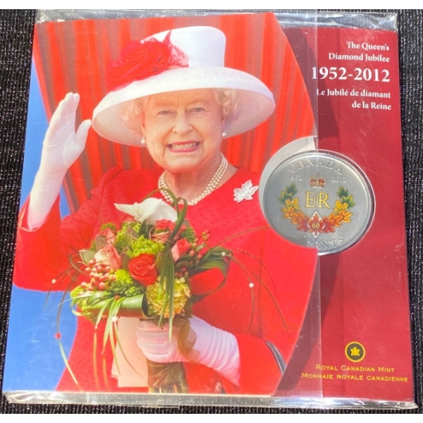  Royal Canadian Mint's 2012 Queen's Diamond Jubilee 50 Cent Coin