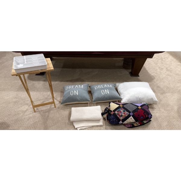 Assorted Linens w/ Pillows and More