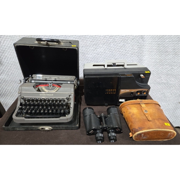 Underwood Champions Type Writer, Bell&Howell Film Counter + Excelsior Deluxe Coated Optics