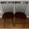 Image 1 : Vintage Hitchcock Style Dining Chairs w/ Shelf Decor & Aromatherapy Candles 32T