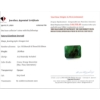 Image 3 : 26.9 ct Certified Green Emerald gemstone ($40,350 Appraisal)