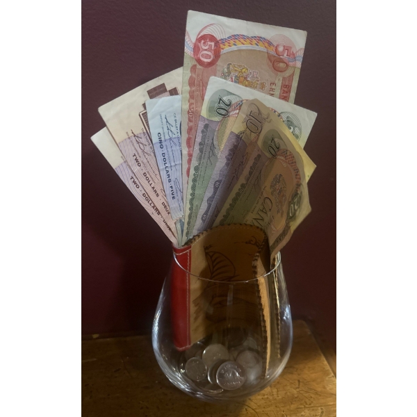 Vintage Canadian Banknotes Mystery Cash Cup