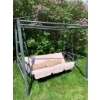 Image 1 : Outdoor Swing With Metal Frame and Cushioned Seating
