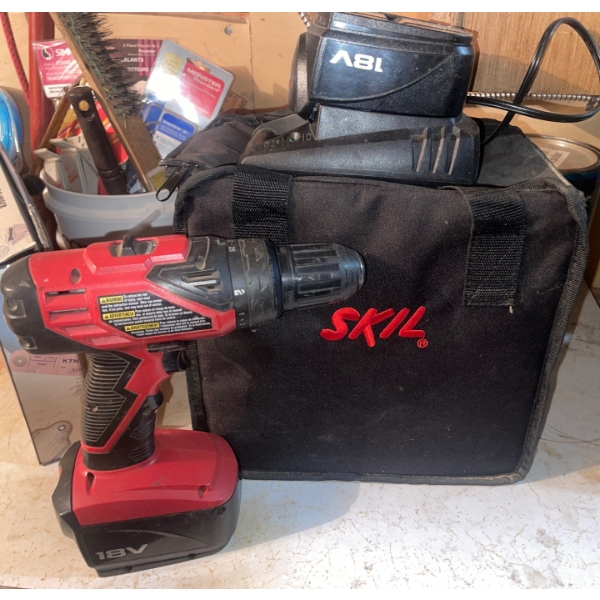 SKIL Driver/Drill w/ 2 Batteries & Travel Tote