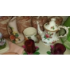 Image 4 : Vintage Pink Cannisters, Royal Albert Bone China "Blossom Time" Cups, Tea Pot & More Decor!