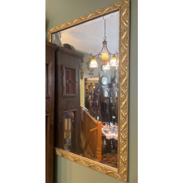 Gold Gilded Frame Beveled Mirror 26 x 37