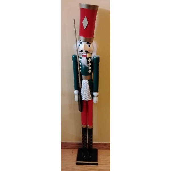 3 ft. Decorative Holiday Nutcracker Idol Red Top Hat