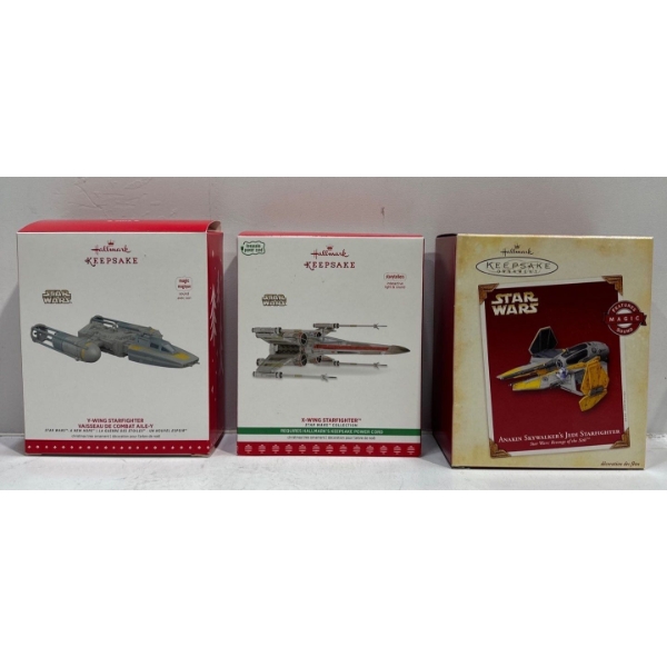 Star Wars - Y-Wing Fighter, X-Wing Fighter, Anakin's Jedi Fighter Hallmark Ornament