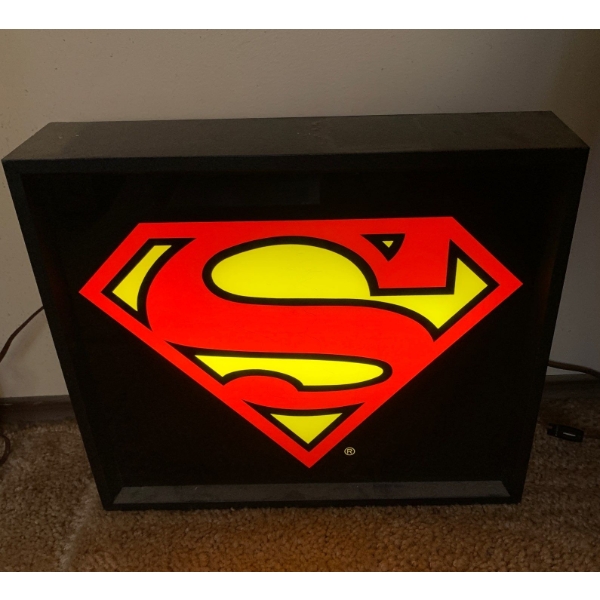 Vintage Superman Light up Decor 16x14
