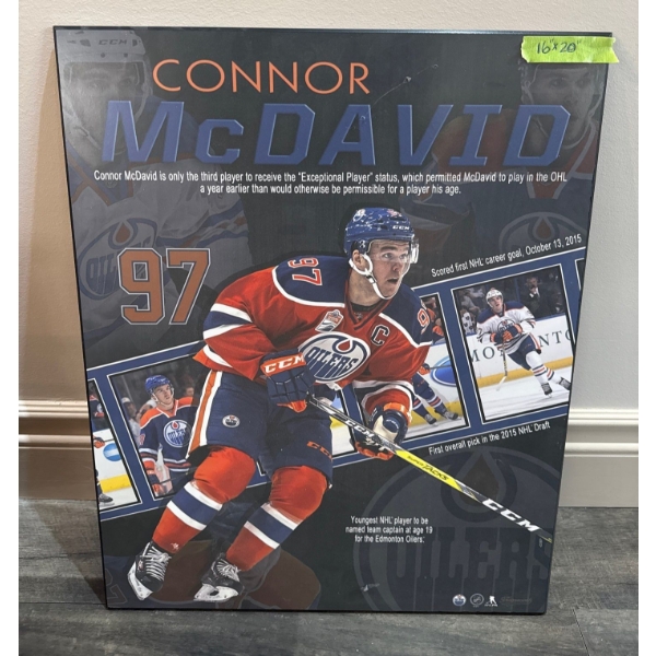 Mounted Poster Featuring Edmonton Oilers Connor McDavid- Wall Art Poster Collectible