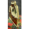Image 2 : Vintage Holiday Hand Carved Candlebra w/ Stained Glass Candle Holder & More