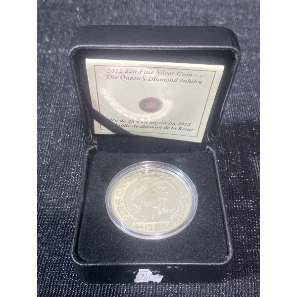 2012 $20 Fine Silver Coin 31.39 Grams