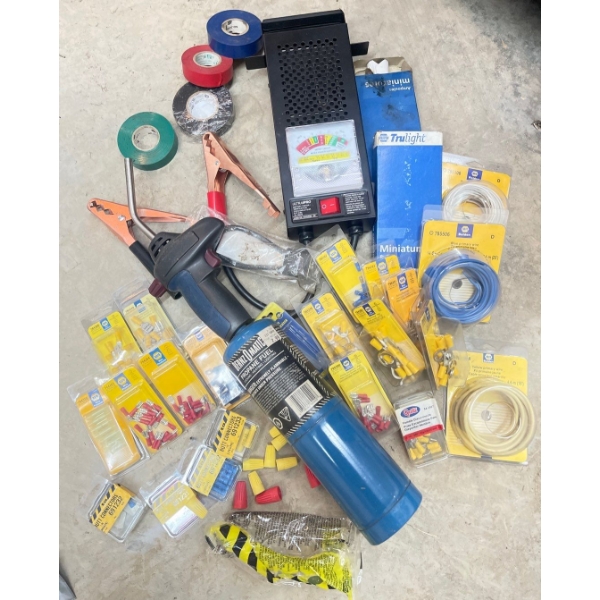 Variety Of Plumbing & Electrical Supplies w/ Self Igniting Propane Torch