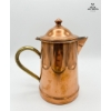 Image 4 :  Vintage Copper Pots, Coffee Pot With A Wooden Side Handle 8''IN H And A Matching Copper Teapot 7''H