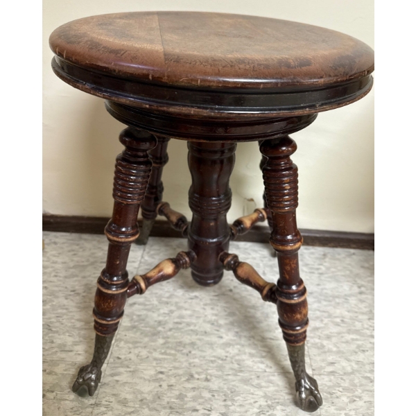 Victorian Claw & Ball Foot Piano Stool