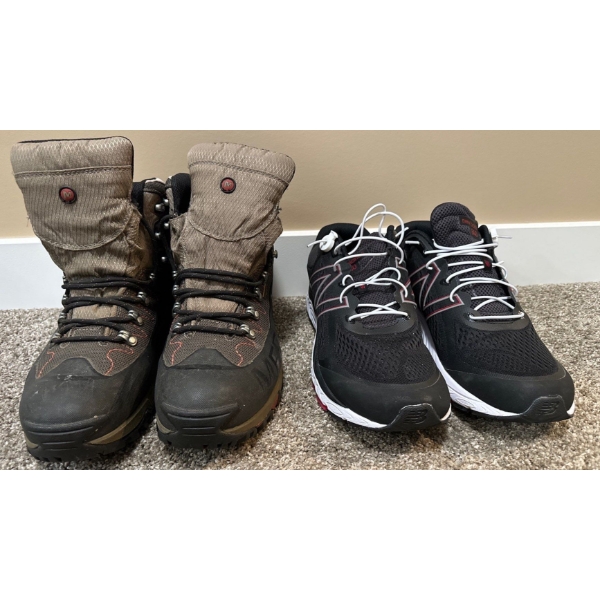 Set of 2 Mens Shoes - New Balance Size US 13  & Vibram Size US 13