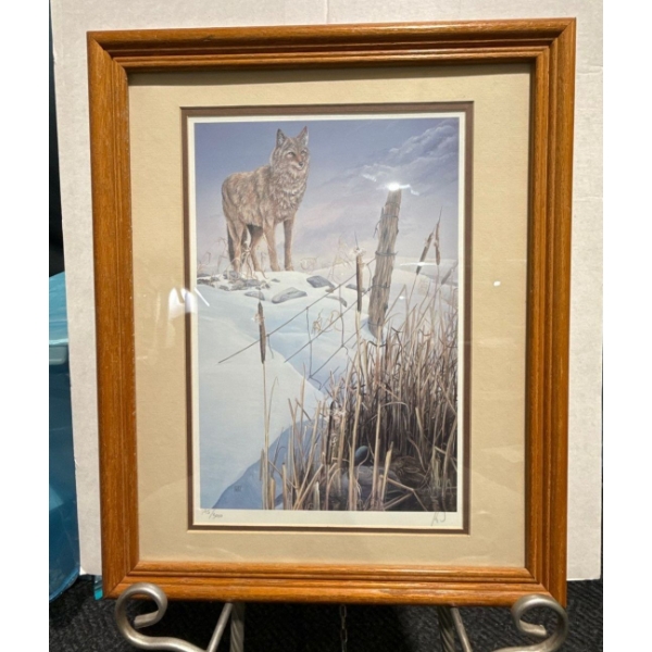 Herbert Pikl End of the Fence Line Print 10.5Wx15.5H