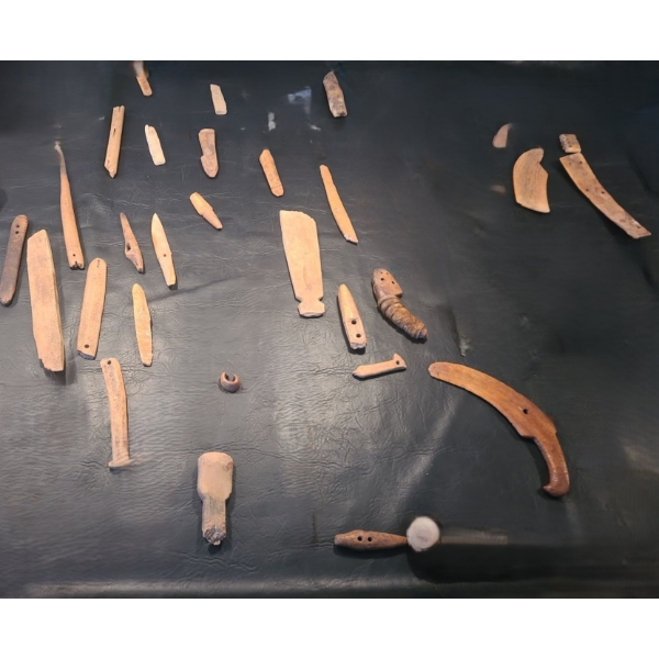 Collection of Inuit Wooden and Stone Hand Tools Sizes Range from 2-10"