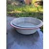 Image 2 : Vintage enamel black with white speckled canning pot with inserts, two enamel wash, basin and decora