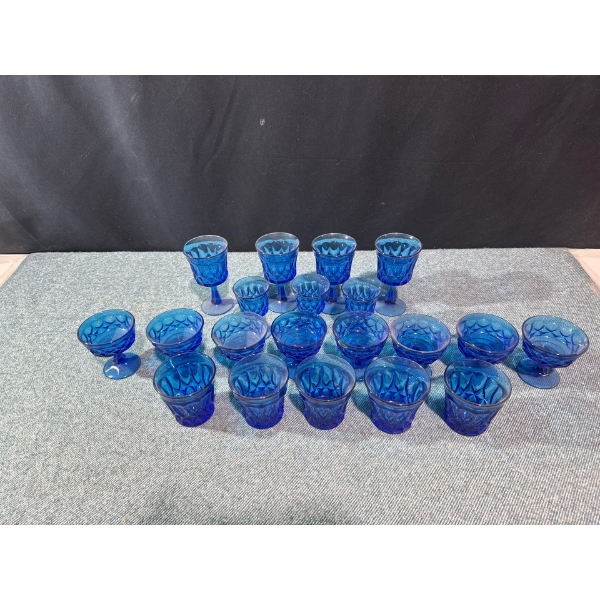 Blue Glassware Set