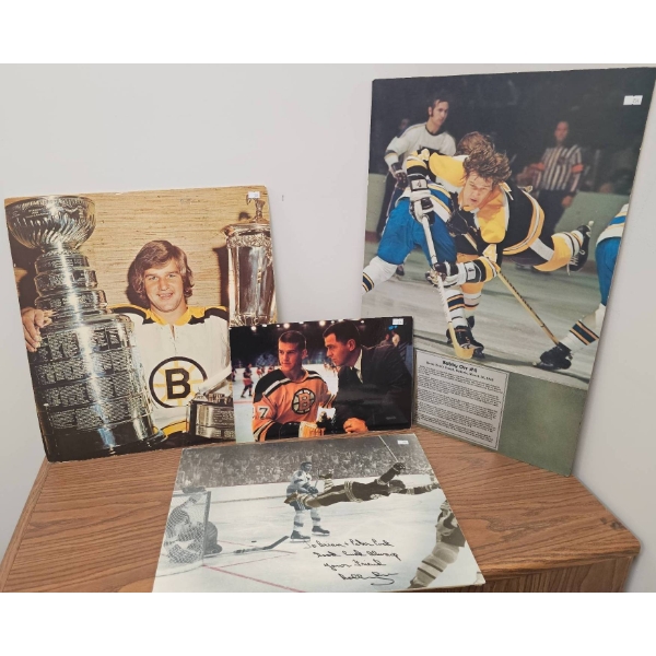 Bobby Orr Memorabilia Lot Featuring Signed Photos and Iconic Images