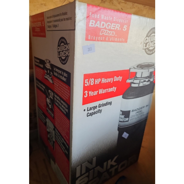 Badger 5 Plus Food Waste Disposer 5/8 HP Heavy Duty Model