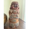 Image 2 : Oriental Decor - Wooden Carved Buddah (15T) , Vase (Some Chipping)