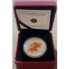 Image 1 : 2007 Silver Maple Leaf Coloured $5 Coin- Sugar Maple in Orange 99.9% Silver 31.39 Grams