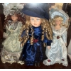 Porcelain Dolls Dressed To The 9s - Victorian Era Aesthetic - Cobalt Blue Green & More 