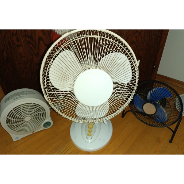 Three Mini Cooling Electric Swivel Fans  HomeStyles Brand 17" tallest