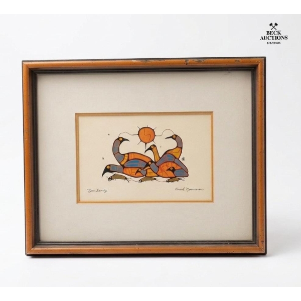 Print Titled "Loon Family" By Anishinaabe Srtist Norval Morrisseau. 12''*15''INCHES.