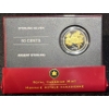 Image 1 : 2006 50-Cent 22K Gold-Plated Golden Daisy Coin 92.5% Silver 9.3 Grams