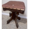Image 2 : Antique Walnut Upholstered Organ Stool 20T