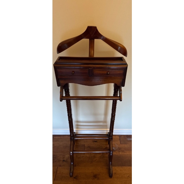 Gorgeous Solid Wood Valet Stand, 49In Tall 