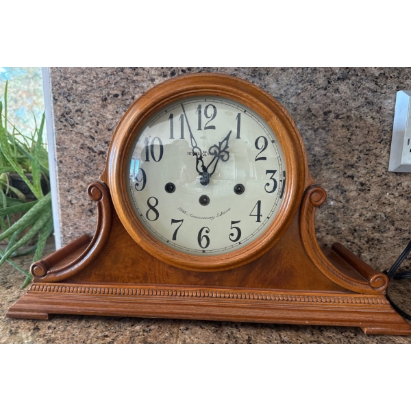 Howard Miller Hadley Quartz Mantel Clock Model#630-222  Dual Chime Battery Operated