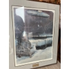 Image 5 : print by Robert M Fisher, 1983 Olds, Alberta, titled weasel and old car hand signed by artist limite