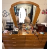 Image 1 : Wooden Dresser w/ Mirror, Contents NOT Included - 59W, 18D, 72T