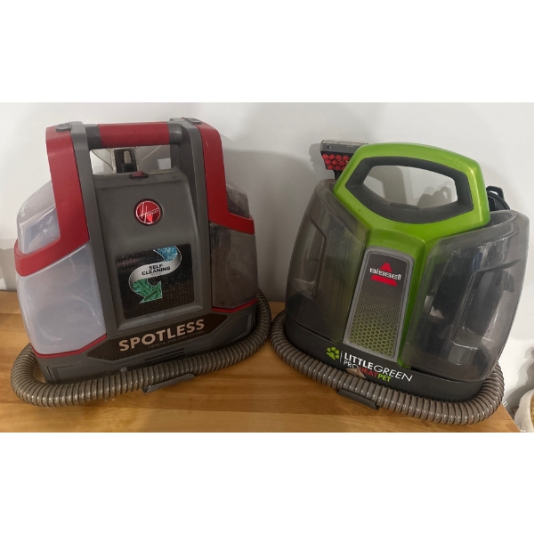 Hoover Spotless Portable Carpet & Upholstery Cleaner w/ Bissel Little Green Proheat Portable Carpet 