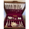 Image 1 : Community Silver Plate Cutlery Set in Solid Wood Box, Plus Other Plated Utensils 