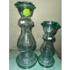 Image 5 : Lot: Iron Scrollwork Stand, Glass Candle Holders, Decorative Birdcage, Chalkboard Sign
