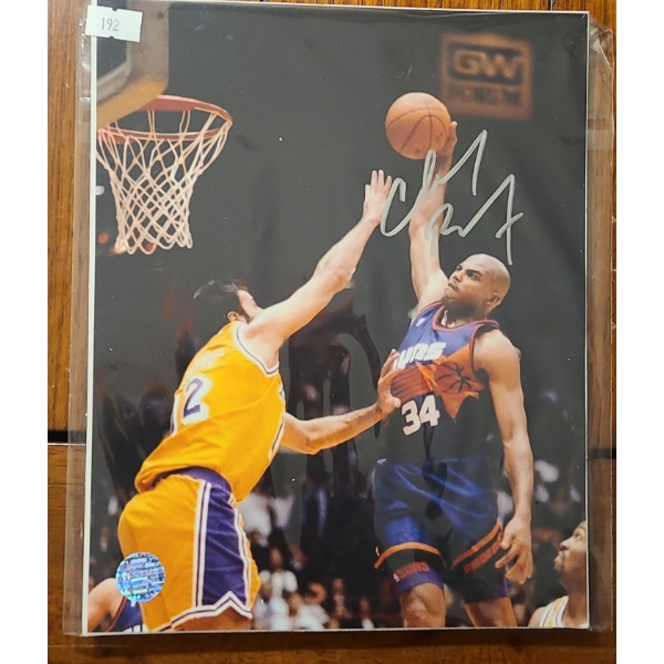 Charles Barkley Authenticated Autographed Pitcure, 8 x 10